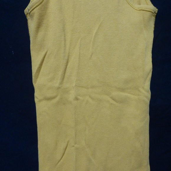 G:21, size small, long mustard yellow ribbed tank top, 100% cotton, GUC - Picture 10 of 12